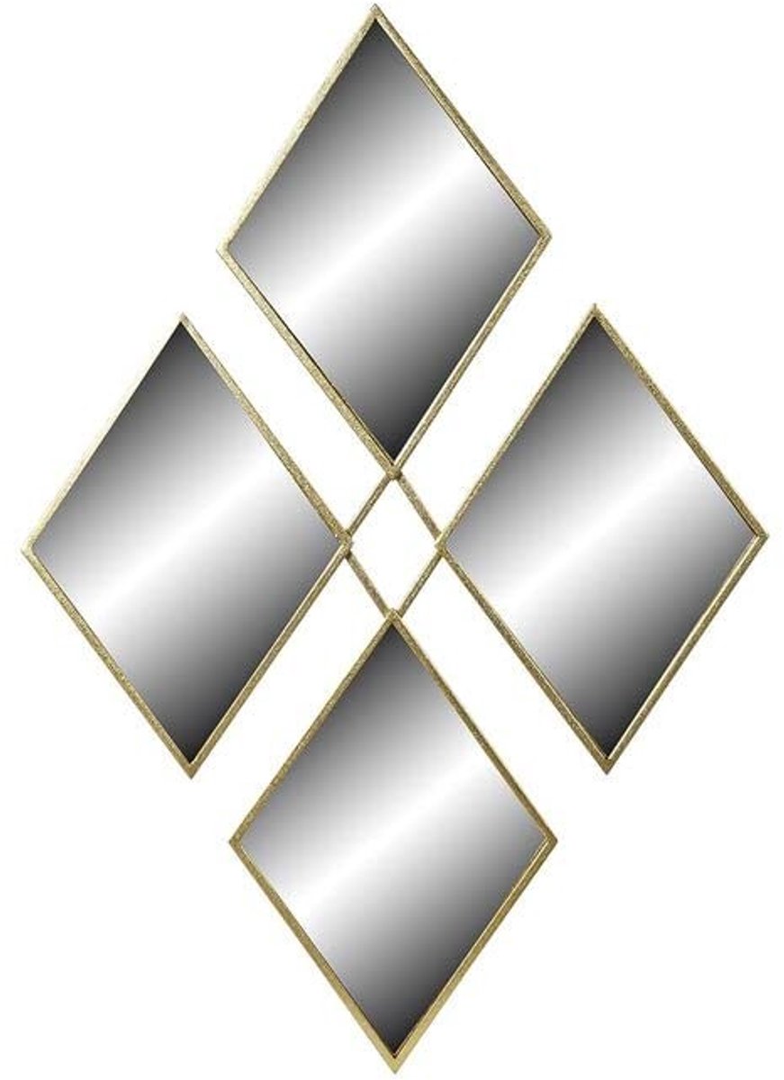 Omgoods - Wandspiegel met Gouden Afwerking, 63 x 90 cm