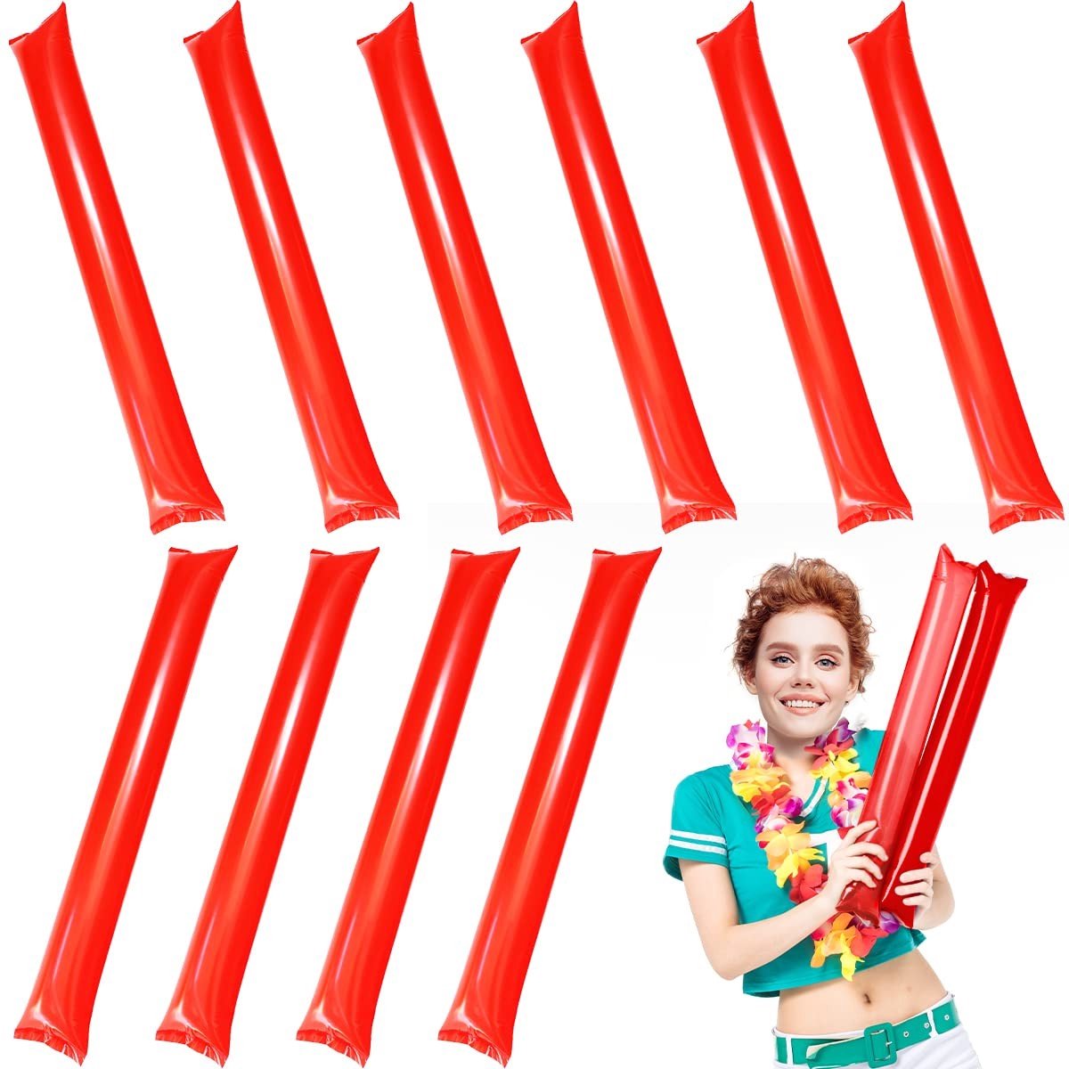 Omgoods - Opblaasbare Stickset 5 Paar - Jubelstokken voor Feesten en Evenementen