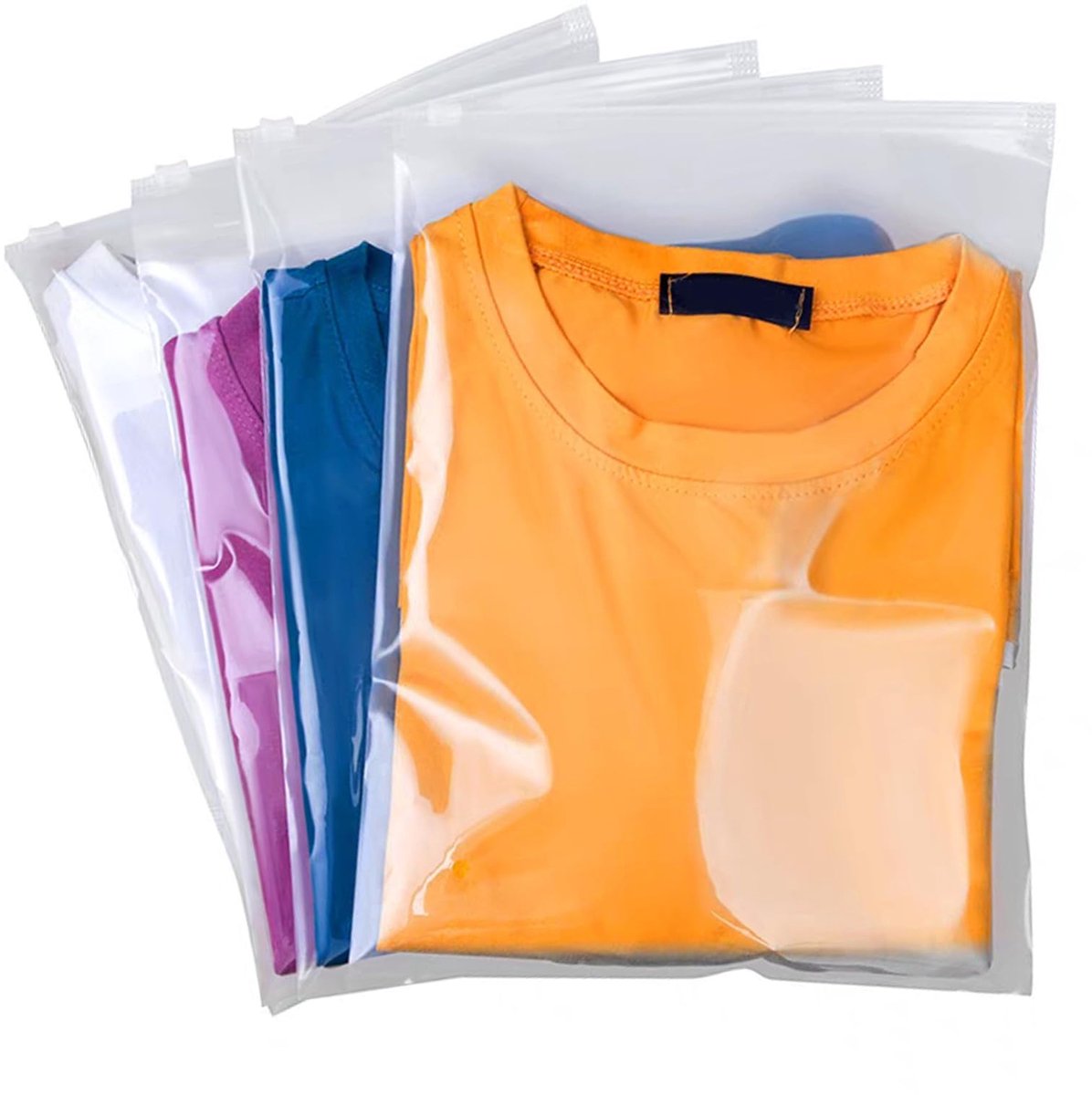Omgoods- Ritszakken 50 stuks - Herbruikbaar - Waterdicht - Transparant - Opbergtas voor Kleding - 30 x 40 cm - Multifunctioneel - Opbergzakken