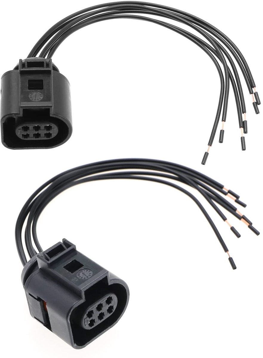 Omgoods - 6 Pin Harness - Connector Plug - Betrouwbare aansluiting - 13.5cm - Auto onderdelen - Verbeter uw verlichting - Geschikt voor VW, Skoda,...
