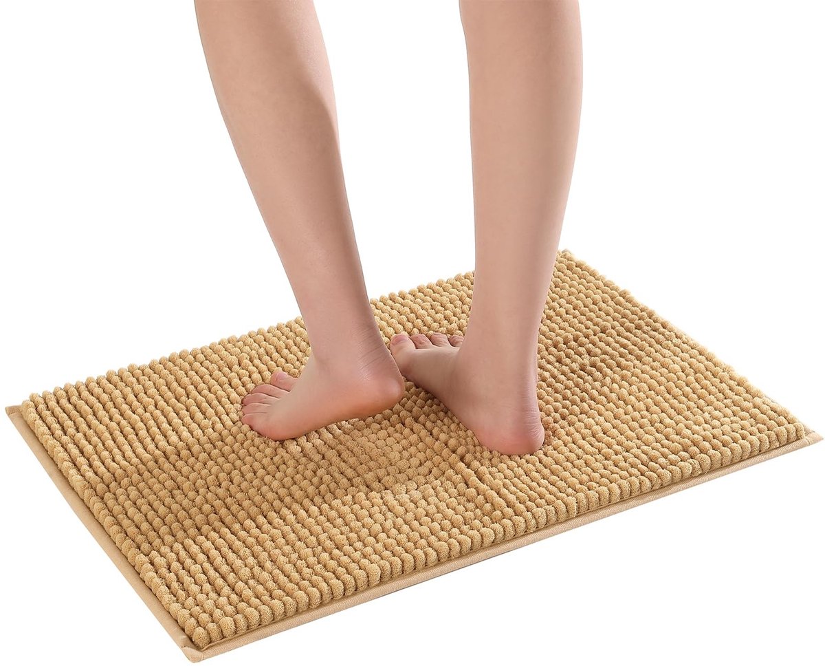 Omgoods - Chenille Badmat 50 x 80 cm, Machine Wasbaar