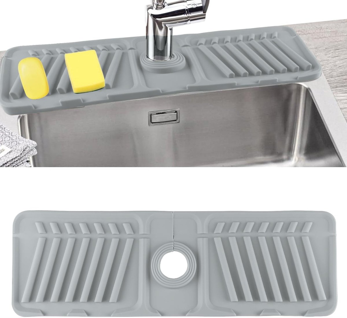 Omgoods - Silicone Mat voor Keuken- en Badkamerspoelbak met Druppelbescherming