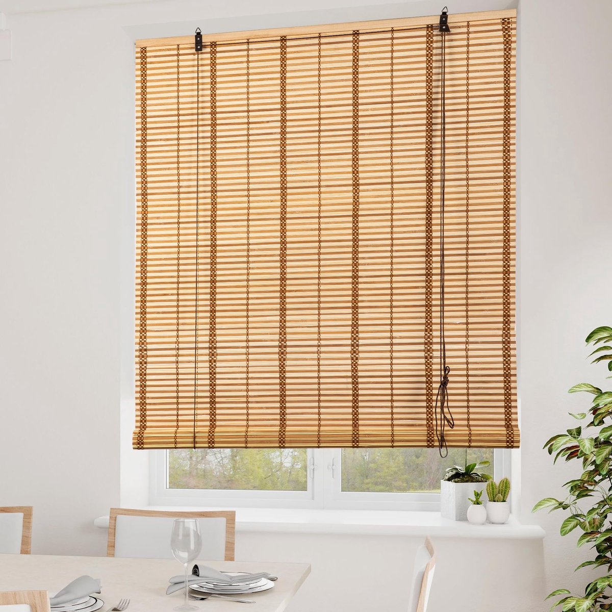 Omgoods - Bamboe Rolgordijn voor Binnen 80x160cm