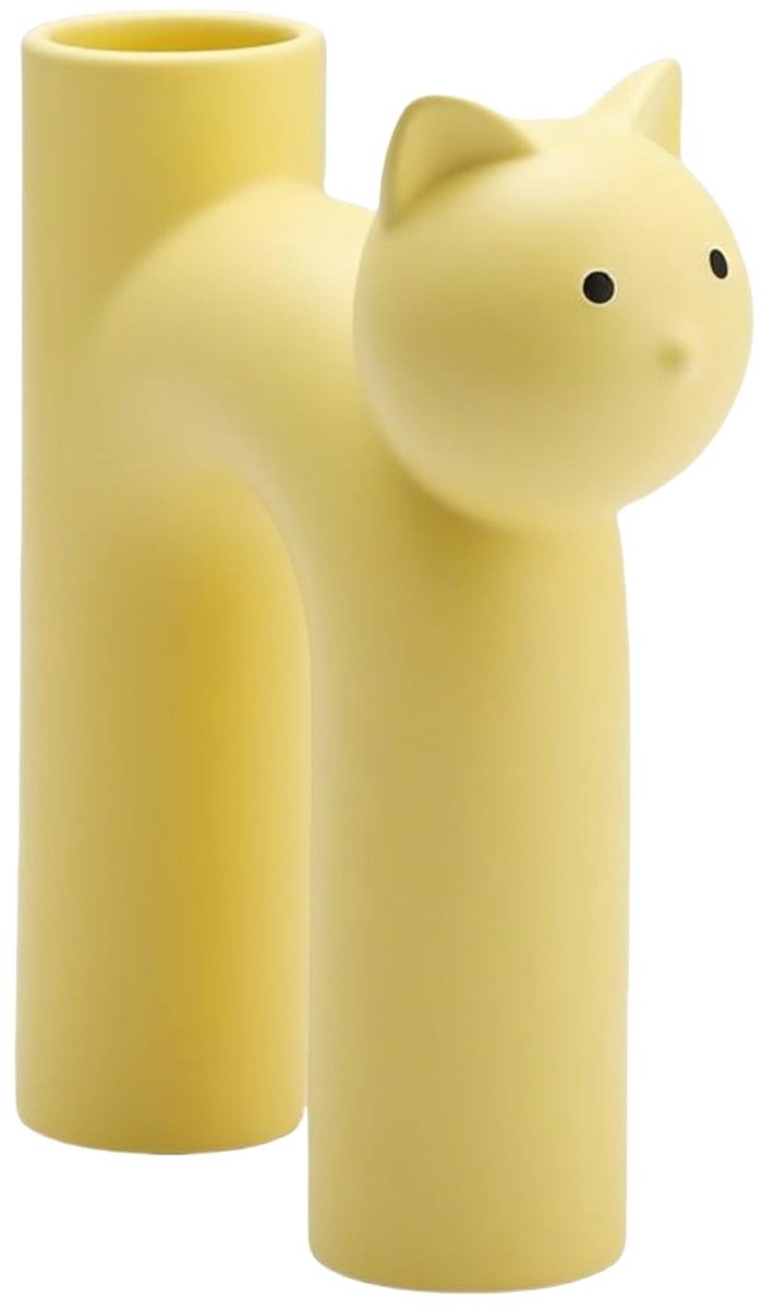 Omgoods - Schattige Kattenvaas van Keramiek voor Decoratie
