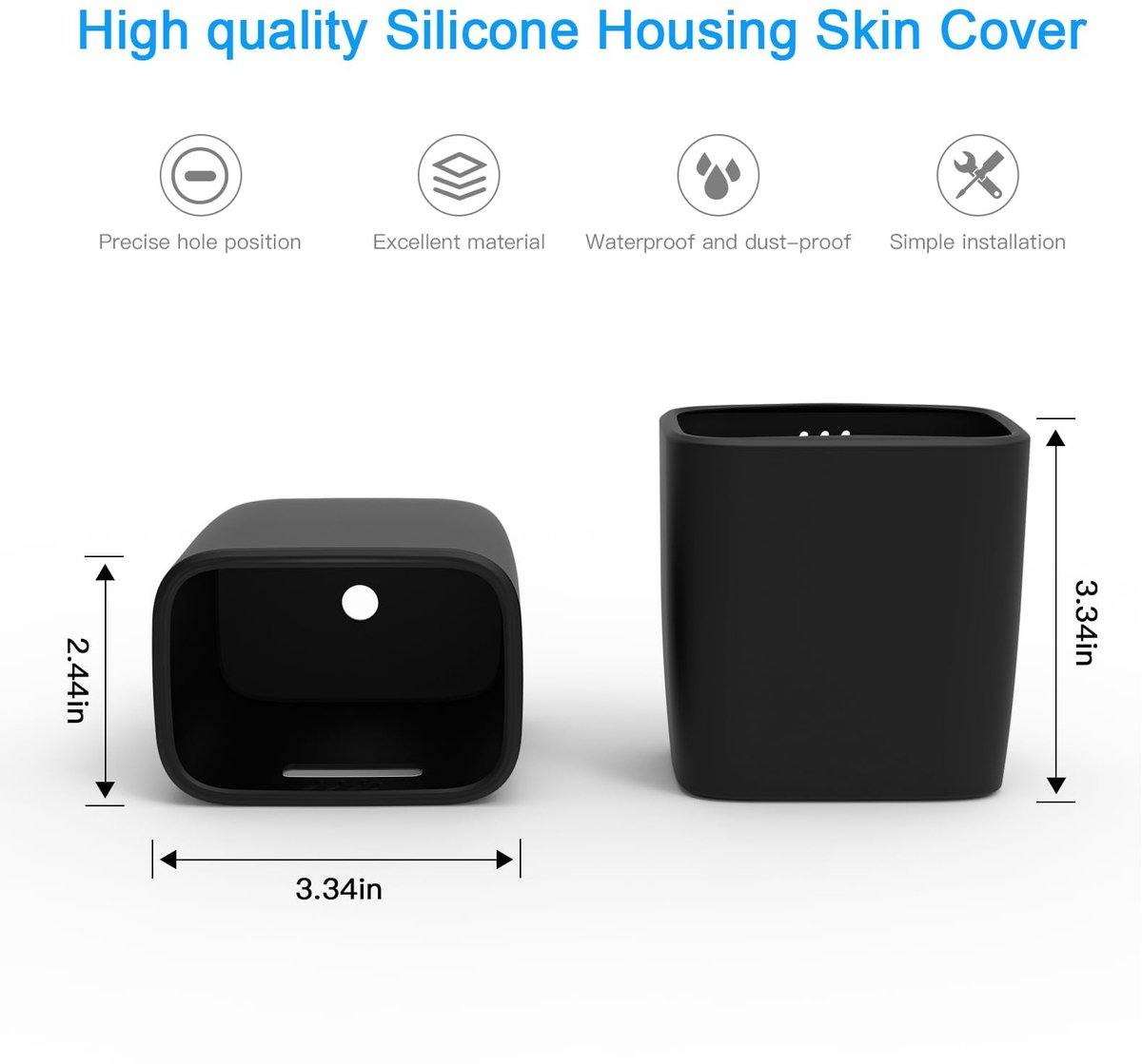 Omgoods - Beschermhoes voor Beveiligingscamera van Silicone, Zwart