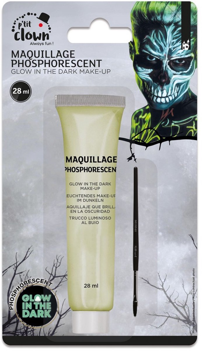 Glow‑in‑the‑dark Blush met Brush 28 ml – Lichtgevende Make‑up voor Halloween & Neon Party’s
