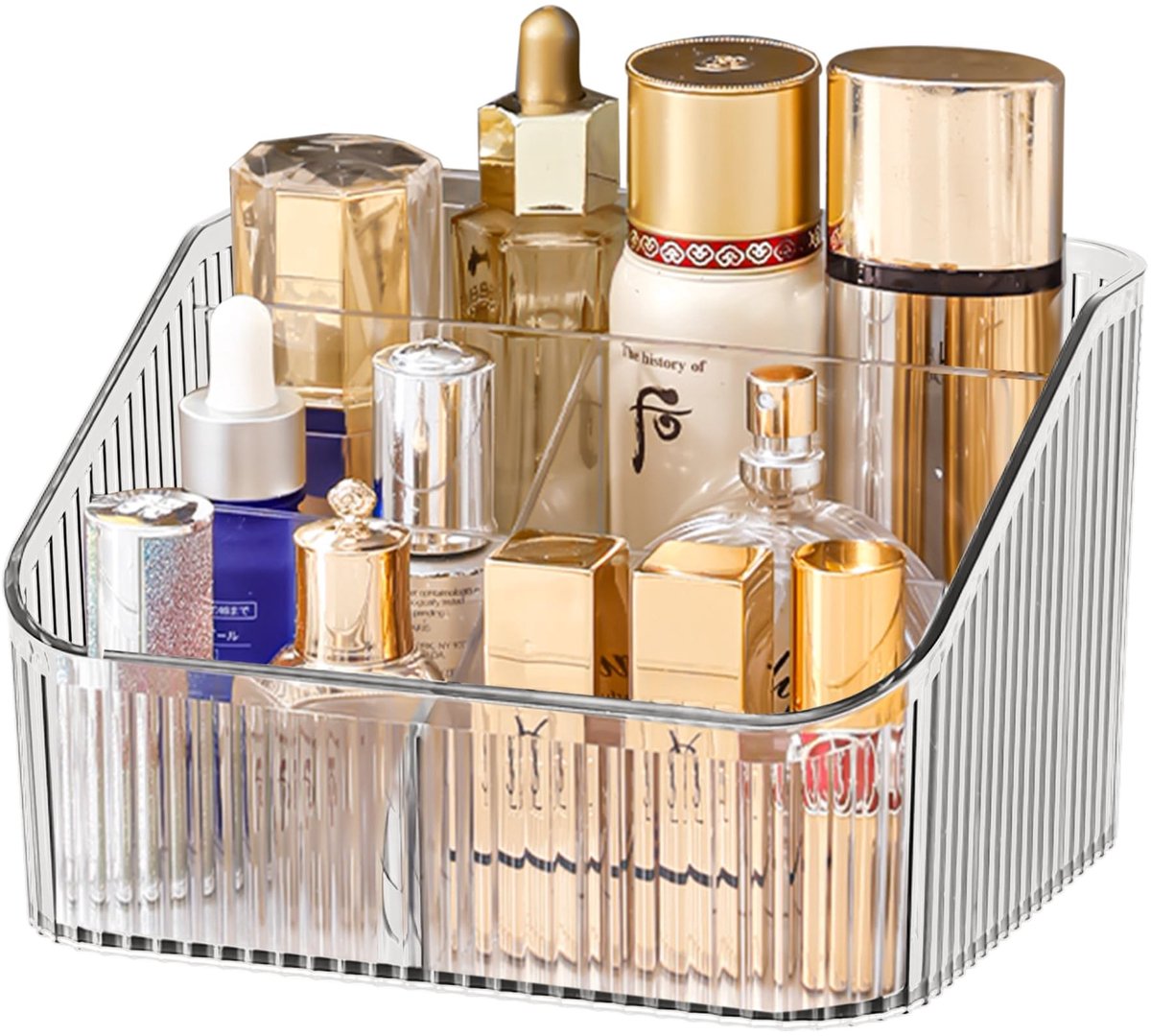 Omgoods - Transparante Makeup Organizer met Compartimenten - Huidverzorging en Cosmetica Organizer