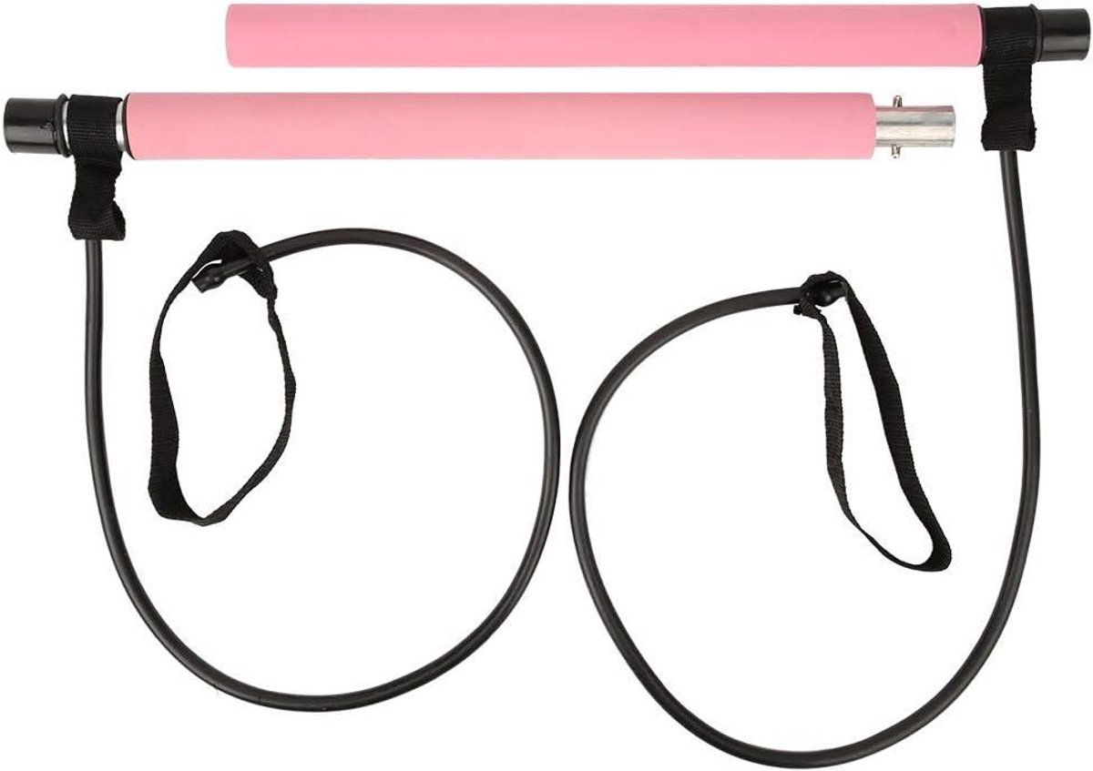 Pilates Bar - Toning Bar Elastische Stang - Thuis Trainen Lichaamsvorming - Ergonomisch Compact Ontwerp - 52 cm - Grijs