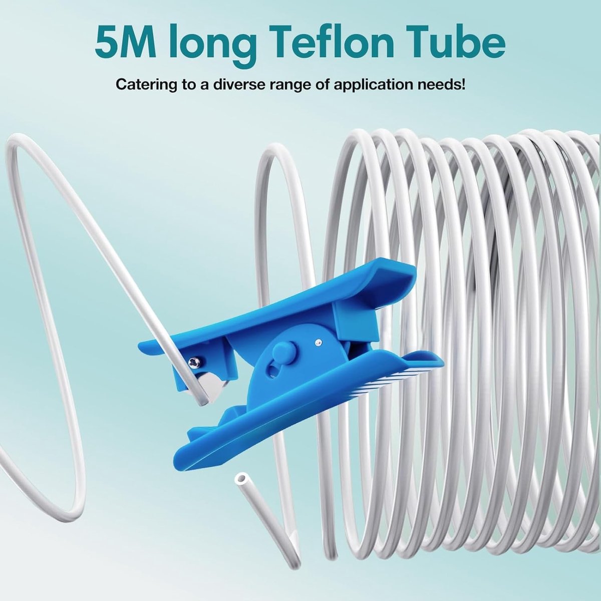 Teflon PTFE Buis - Slang Tubing - 3D Printen - Nauwkeurige Diameter - 5 Meter - Wit
