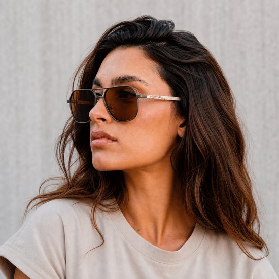Wooda® Zonnebril Aviator - Grijs - Gepolariseerd - Wooda Gerret Grey Marrón van Merkloos — afbeelding 3