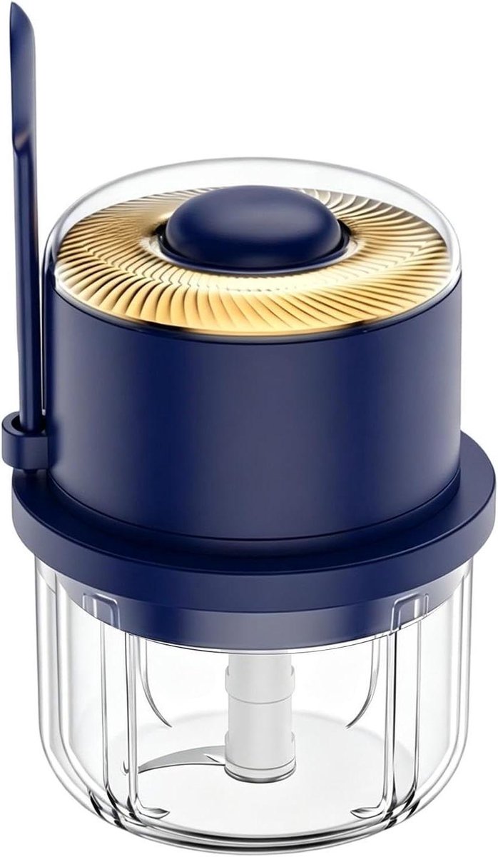 Mini Voedselhakmolen - Keukenmachine Hakker - Maalt Ingrediënten - Oplaadbaar Draadloos - 350 ml - Blauw