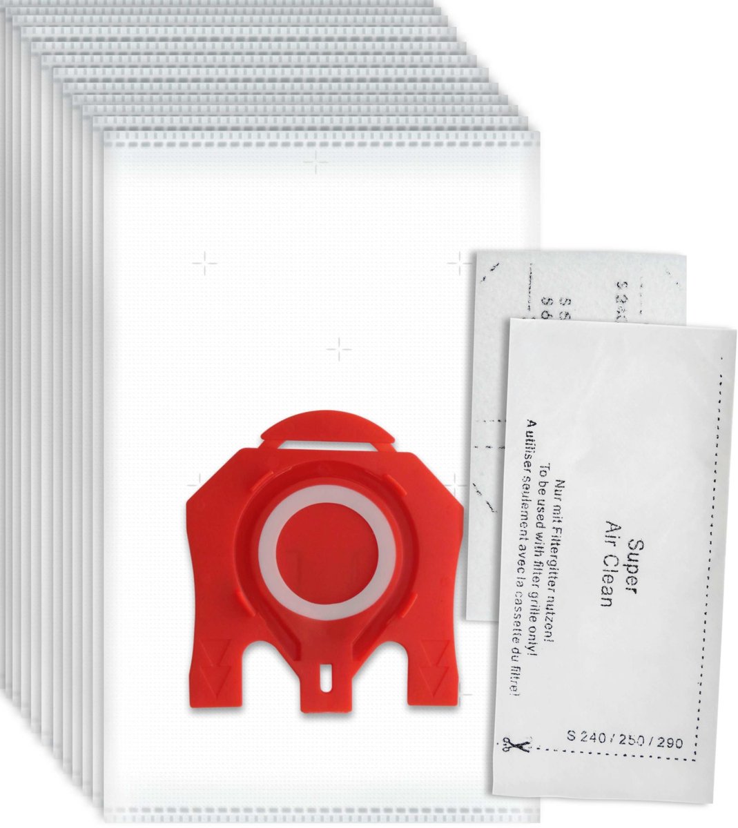20x Dparts PRO stofzakken geschikt voor Miele FJM - met 2 filters - stofzuigerzakken HyClean 3D Efficiency FJM - HyClean Pure FJM - Compact C1, C2 en Complete C1 stofzuiger series - stofzuigzak MI30