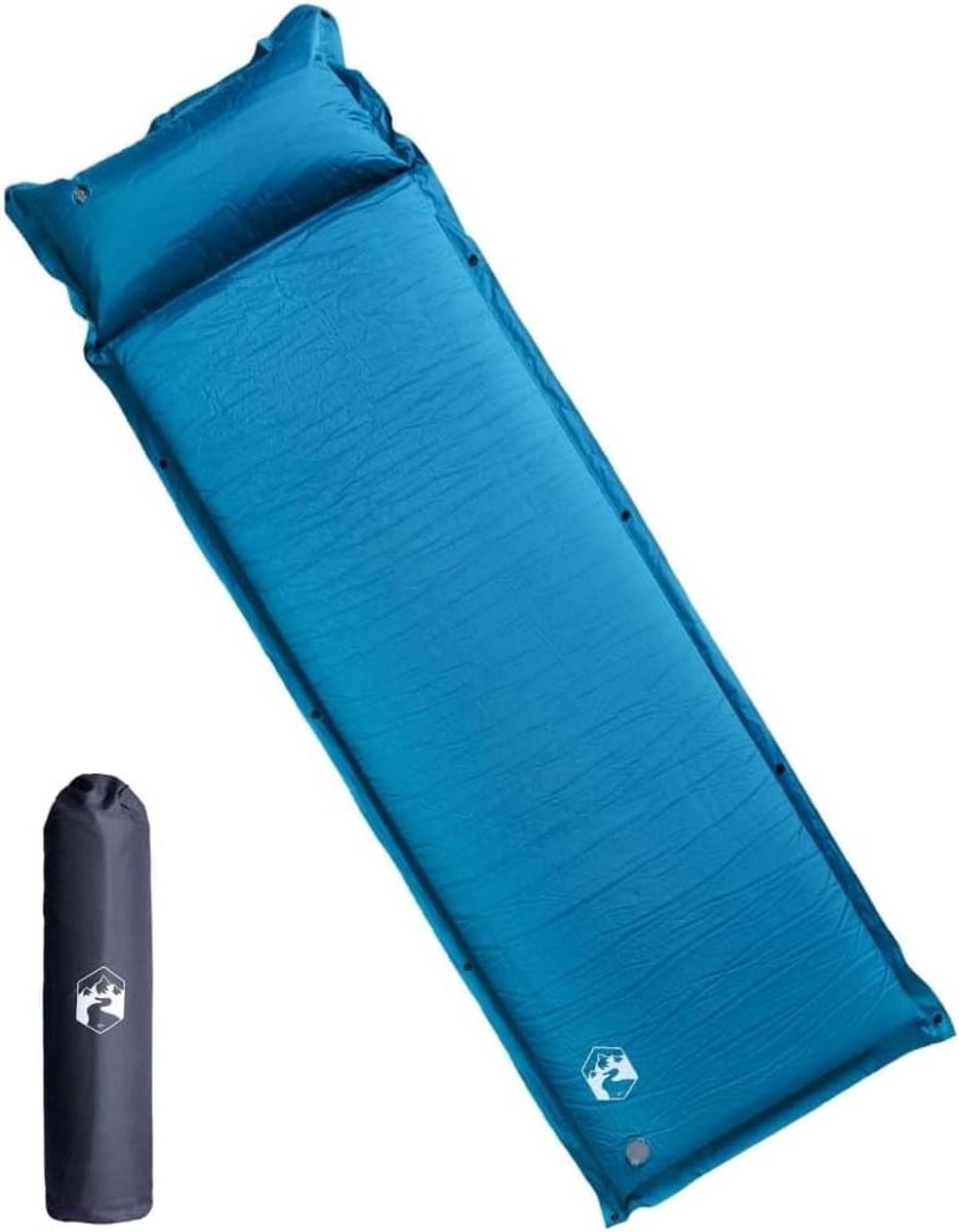 Opblaasbare Campingmatras - Kampeer Matras Slaapmat - Comfortabel Kamperen - Zelfopblaasbaar Met Kussen - 190 x 64 x 7 cm