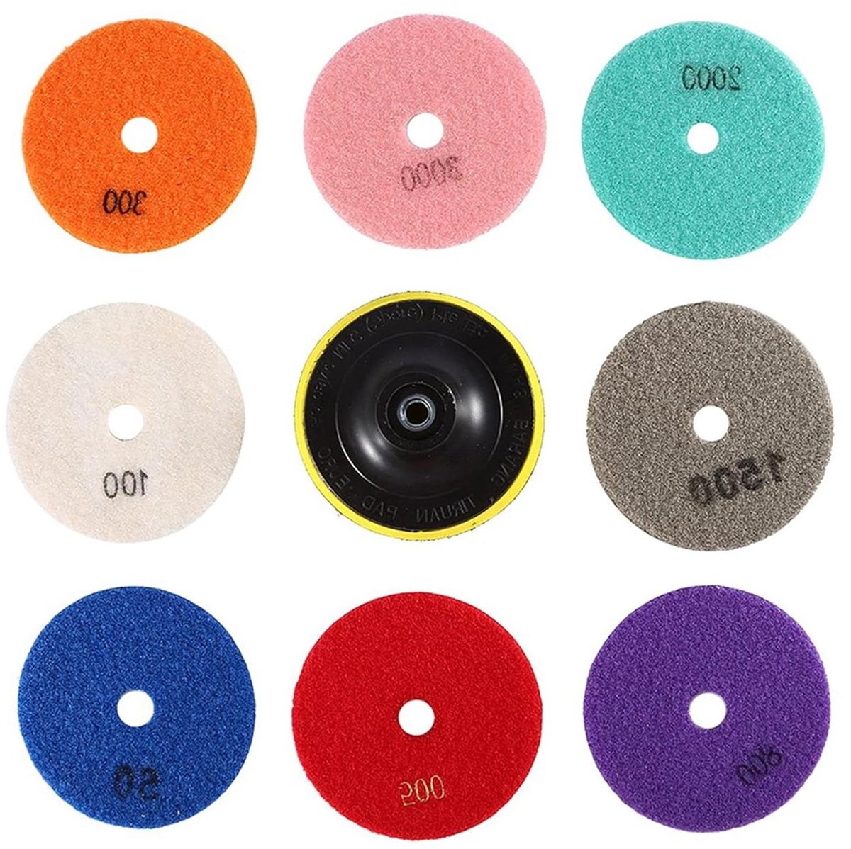 Diamant Polijstpads - Slijpschijven Beton - Steen Bewerken - Hoge Slijtvastheid - 100 mm - Niet gespecificeerd