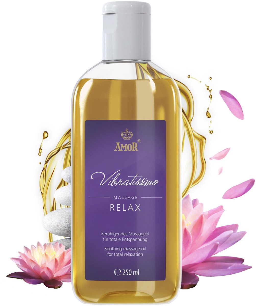 Vibratissimo 'Relax': verzachtende massageolie voor ontspanning, erotische liefdesolie