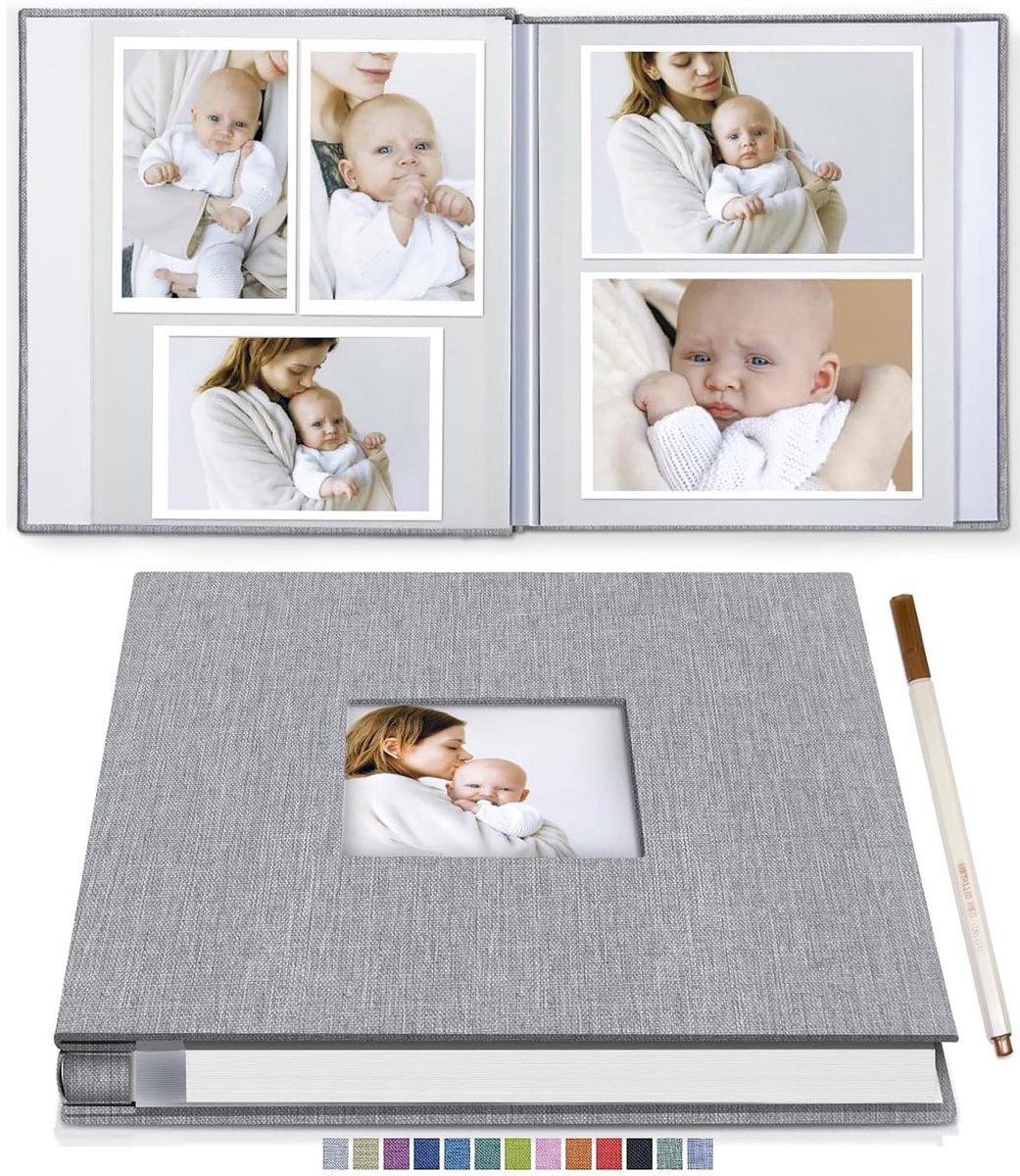 Omgoods - Zelfklevend Fotoboek 60 Pagina's met Linnen Omslag