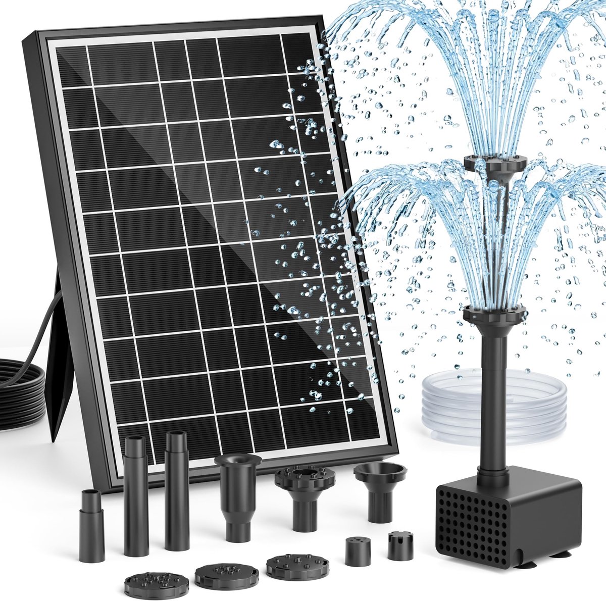Omgoods - Zonne-energie Fonteinpomp voor Tuin en Vogelbad