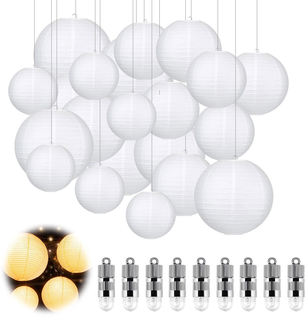 Omgoods - Set van 30 Decoratieve Papieren Lantaarns