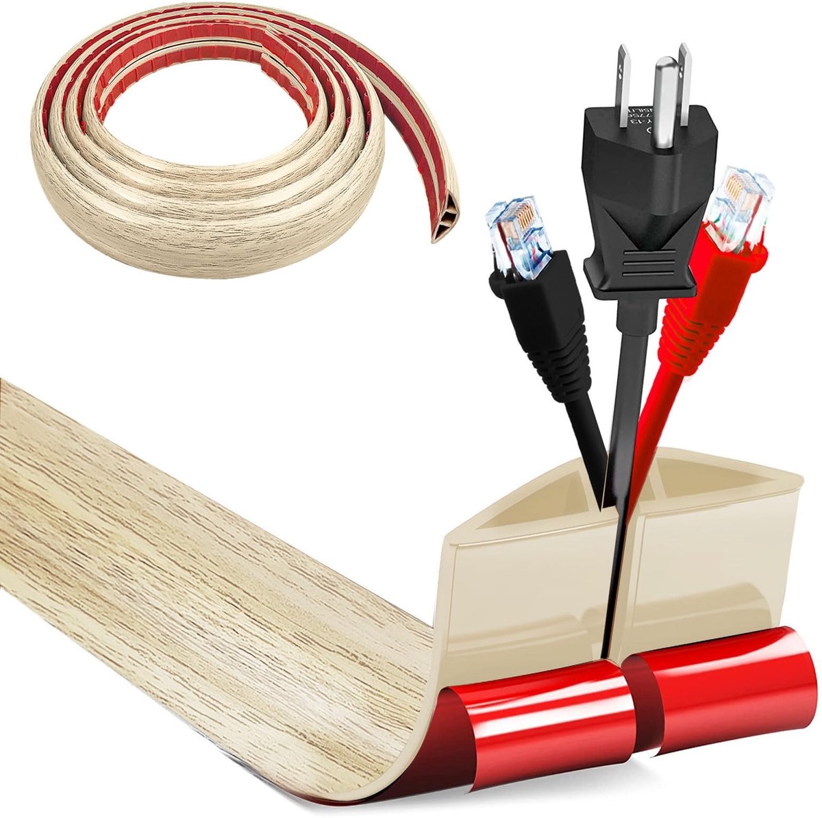 Omgoods - Flexibele Kleine Kabelgoot voor Vloerbeveiliging - 3m x 5cm Kabelbescherming