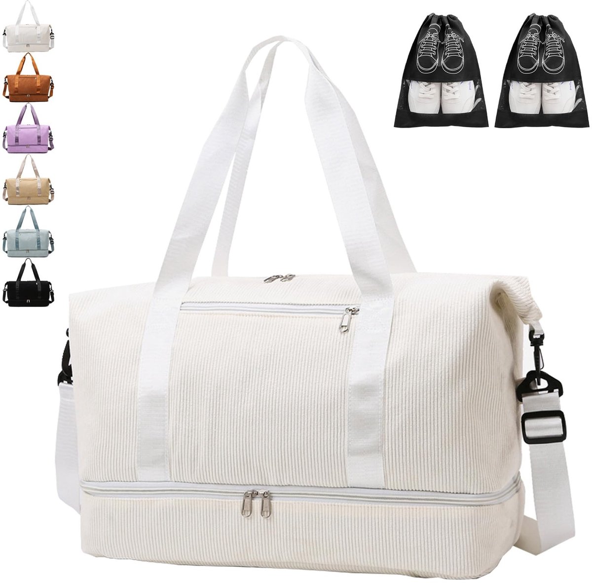 Omgoods - Sporttas voor Mannen en Vrouwen - 20-35 Liters, Reis-en Fitness Bag met Schoen- en Nat Compartment