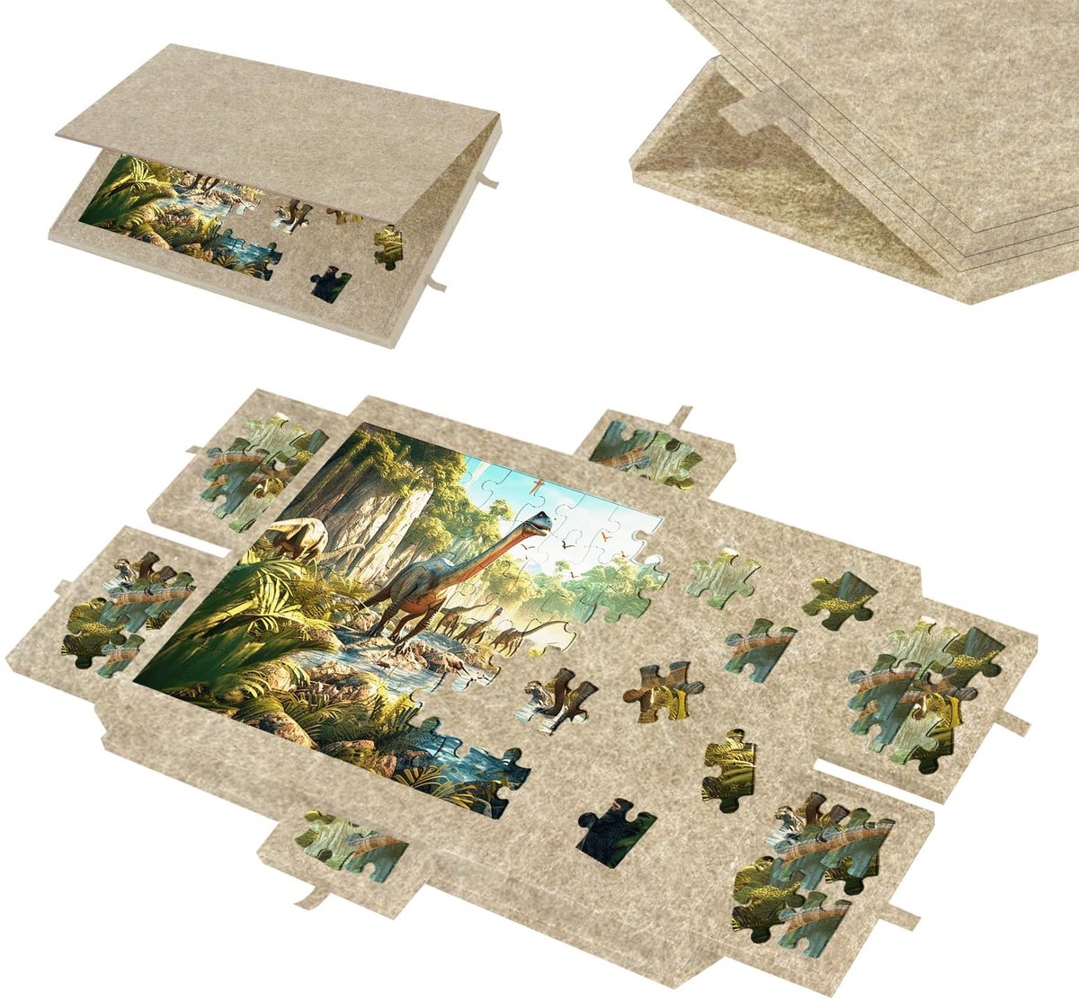 Omgoods - Professionele Puzzeltafel met 6 Laden en Deksel