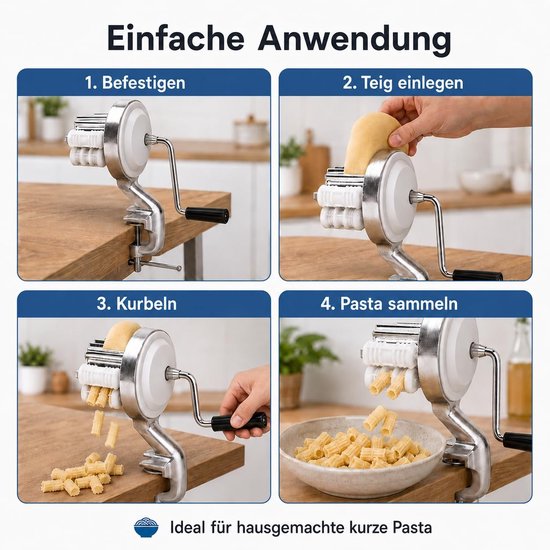 Omgoods - Handmatige Macaroni Maker van Roestvrij Staal voor Thuisgebruik — afbeelding 2
