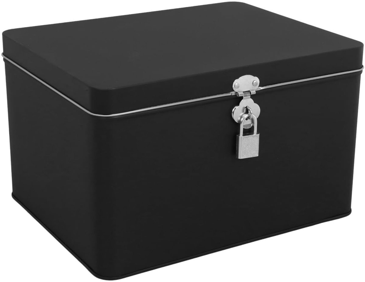Omgoods - Lockable Opslagdoos van Metaal voor Kantoor en Huis