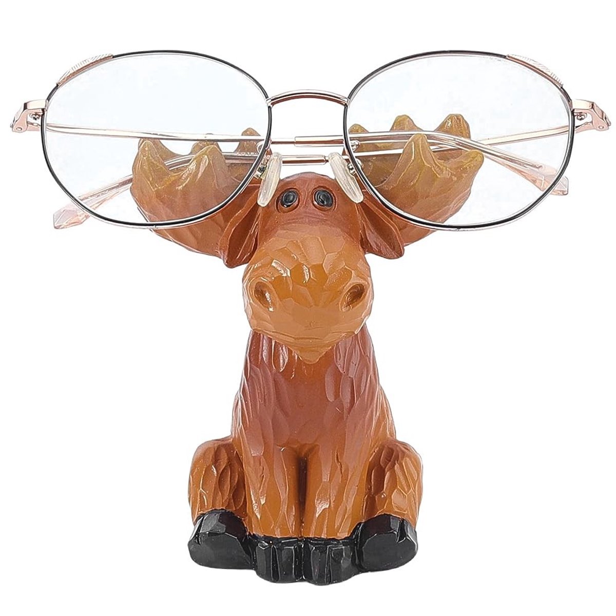 Omgoods - Schattige Eland Brillenhouder en Sleutelhanger Decoratie