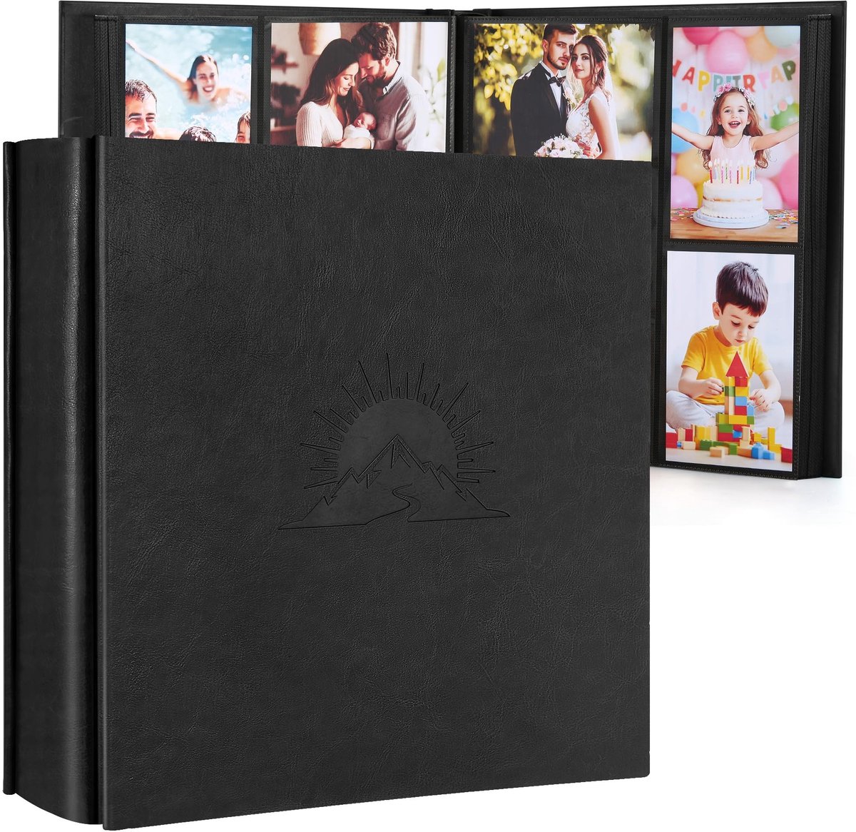 Omgoods - Fotoalbum voor 600 Foto's van Kunstleer met Elegante Reliëf