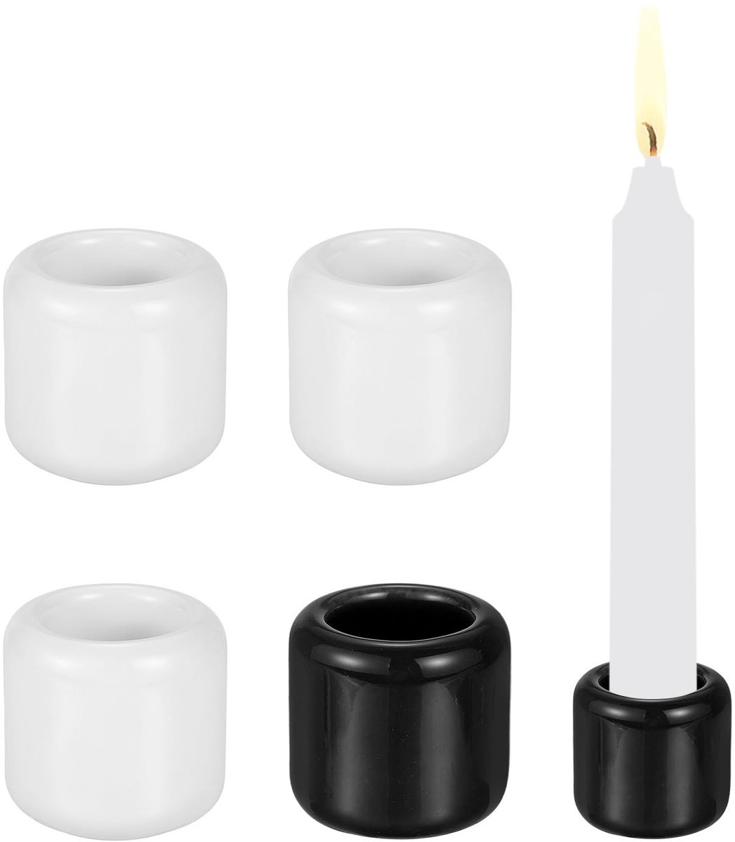Omgoods - Set van 5 Mini Kaarsenhouders voor Meditatie en Woondecoratie