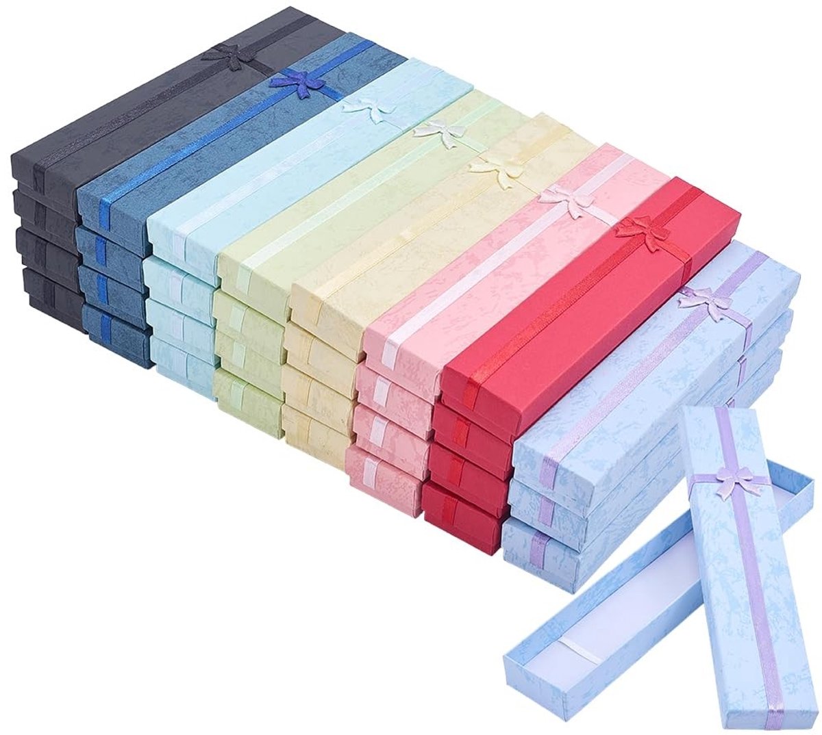 Omgoods - Set van 40 Papieren Sieraden Geschenkdozen met Strik