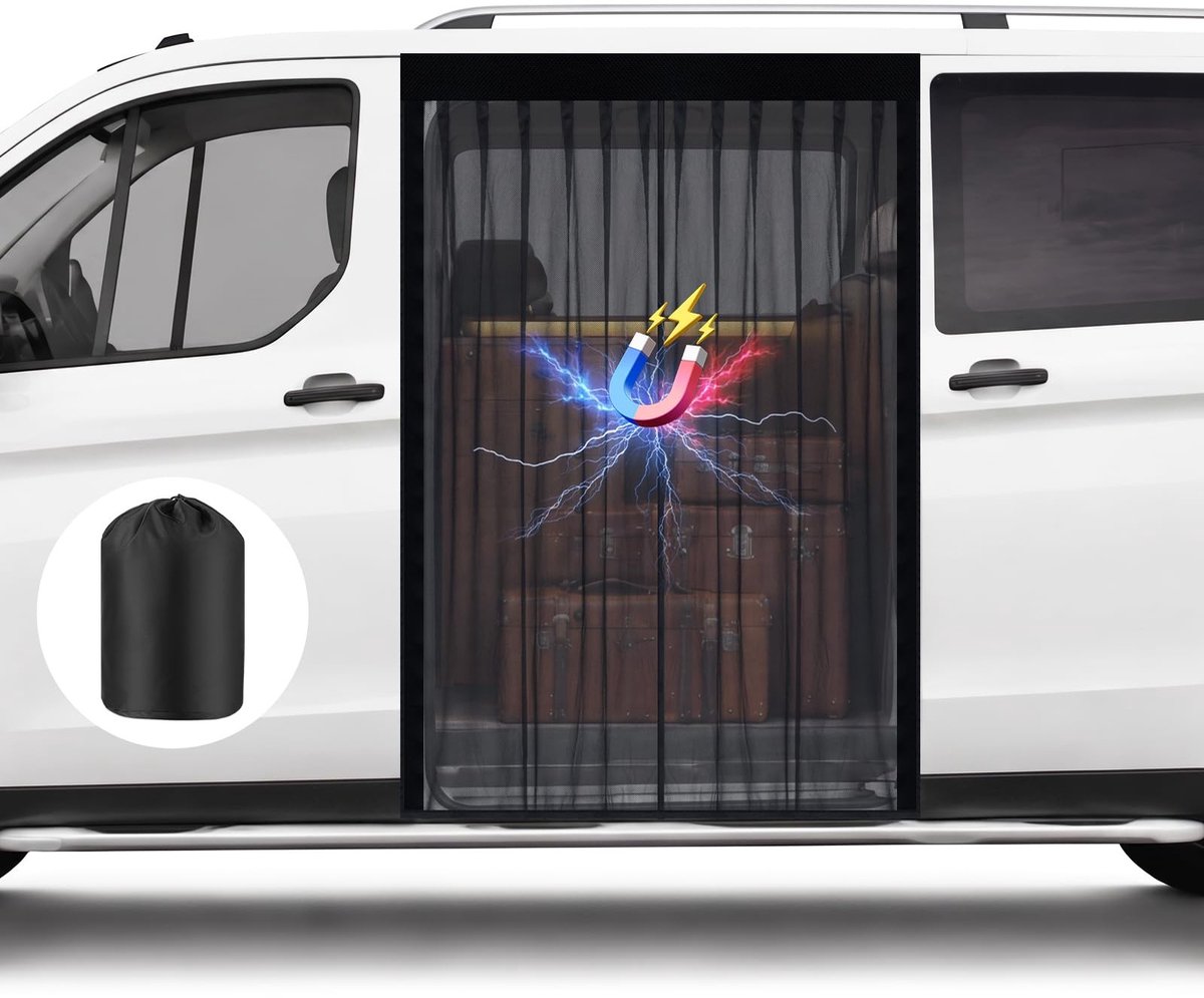 Omgoods - Magnetisch Muggennet voor Vans en Motorhomes 150 x 110 cm