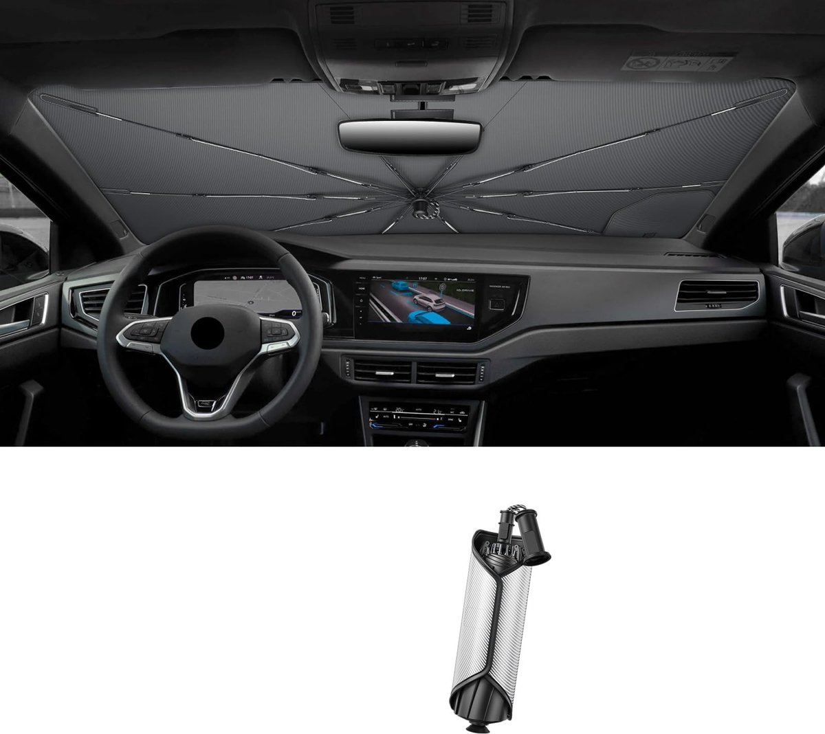 Omgoods - Opvouwbare Autoparasol voor VW Taigo 2021-2026 met UV-Bescherming