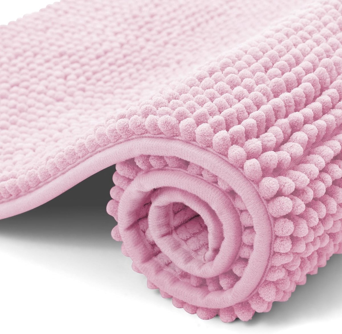 Omgoods - Chenille Badmat Antislip en Absorberend 50 x 80 cm Roze