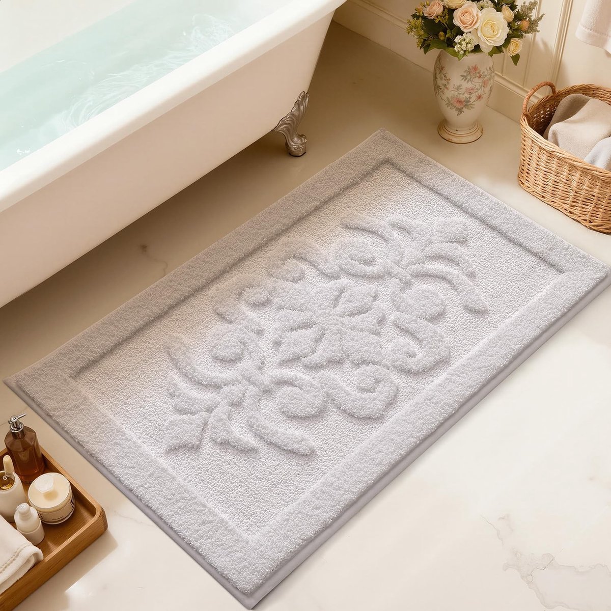 Omgoods - Ultra Absorbente Badmat met Antislip, Wasbaar en Sneldrogend, 40 x 60 cm