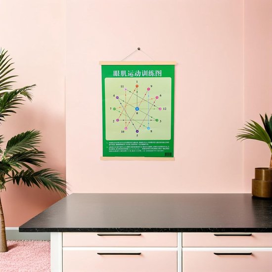 Oefenkaart Oogtraining - Visuele Stimulatie Poster - Oogspier Training - Wetenschappelijk Bewezen Methode - 58 x 44 cm - Multicolor — afbeelding 4