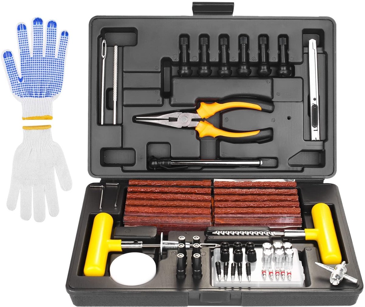 Omgoods - Heavy Duty Bandenreparatieset met Spanningsmeter en Handschoenen
