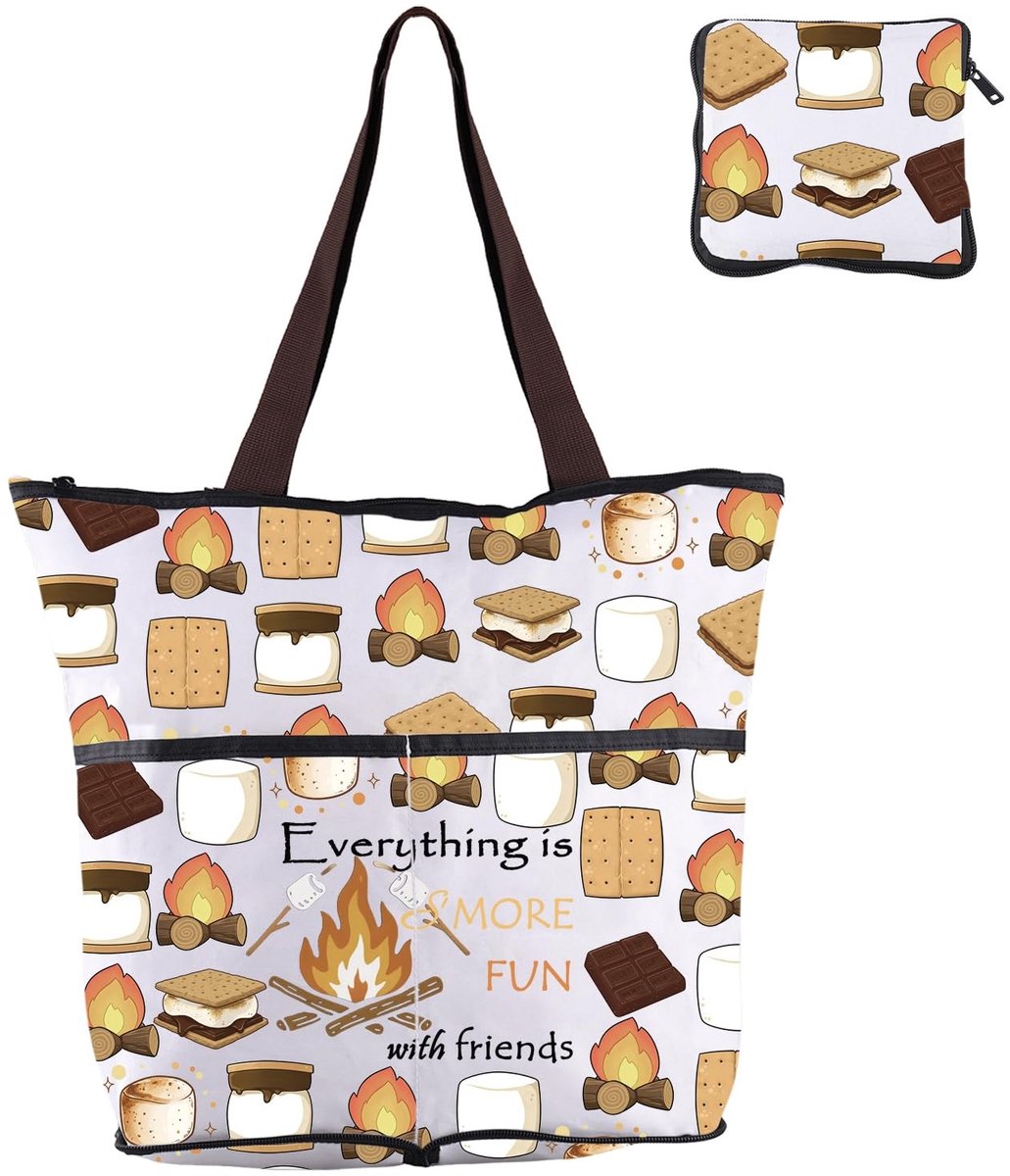 Omgoods - Opvouwbare Boodschappentas met Grappig Campingontwerp