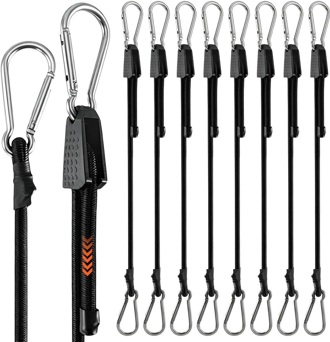 Omgoods - Set van 8 Verstelbare Snap Fasteners met Karabijnhaak