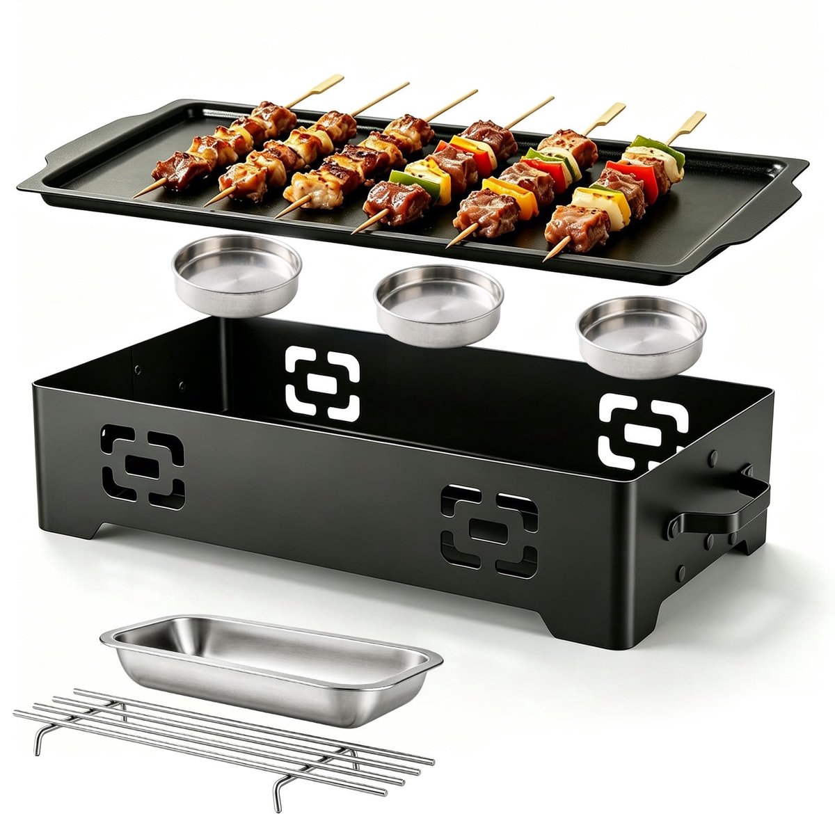 Omgoods - Roestvrijstalen Verwarmingsplaat voor BBQ