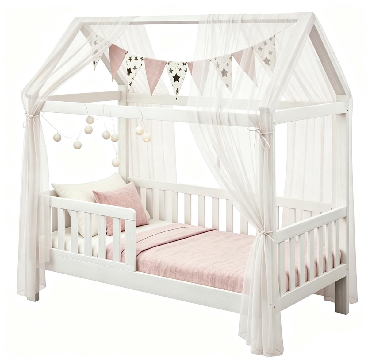 Omgoods - Set van 2 Bedgordijnen voor Kinderbedden