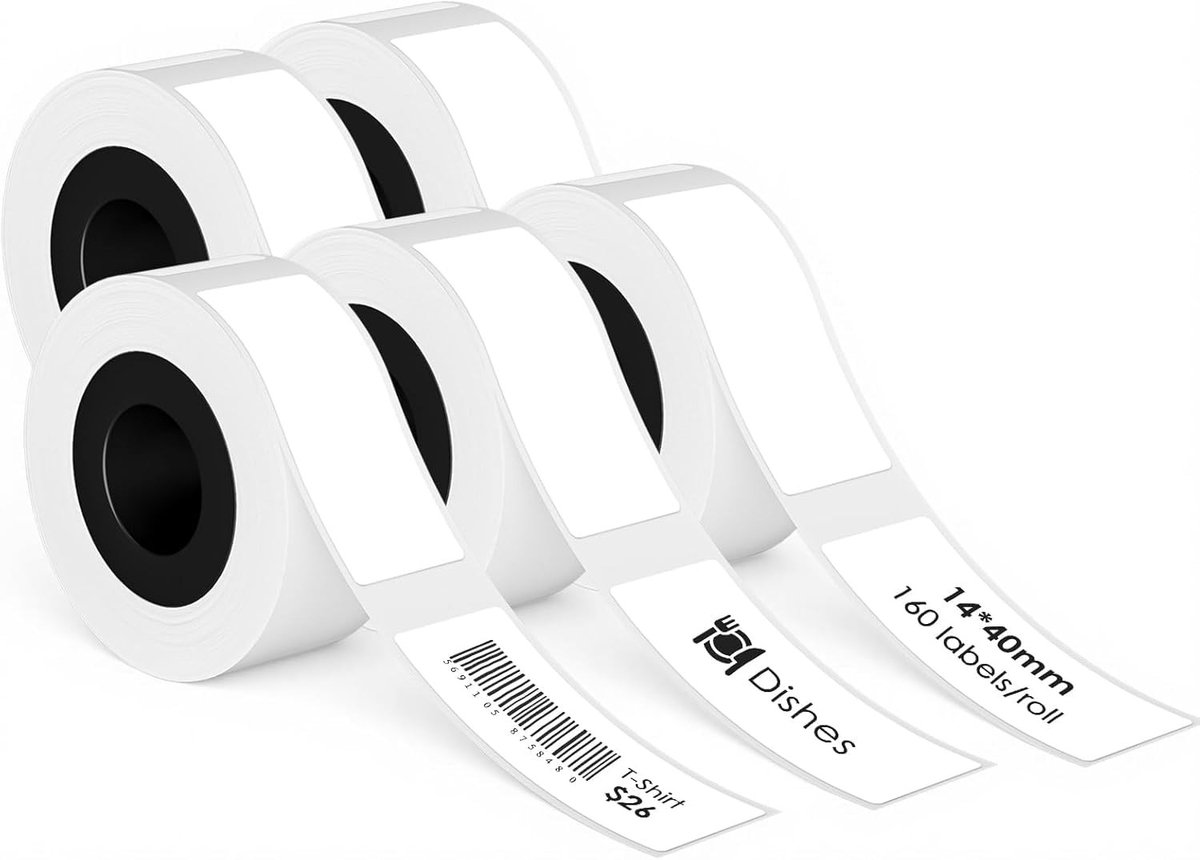 Omgoods - Set van 5 Thermische Etiketten voor HP2-S Printer