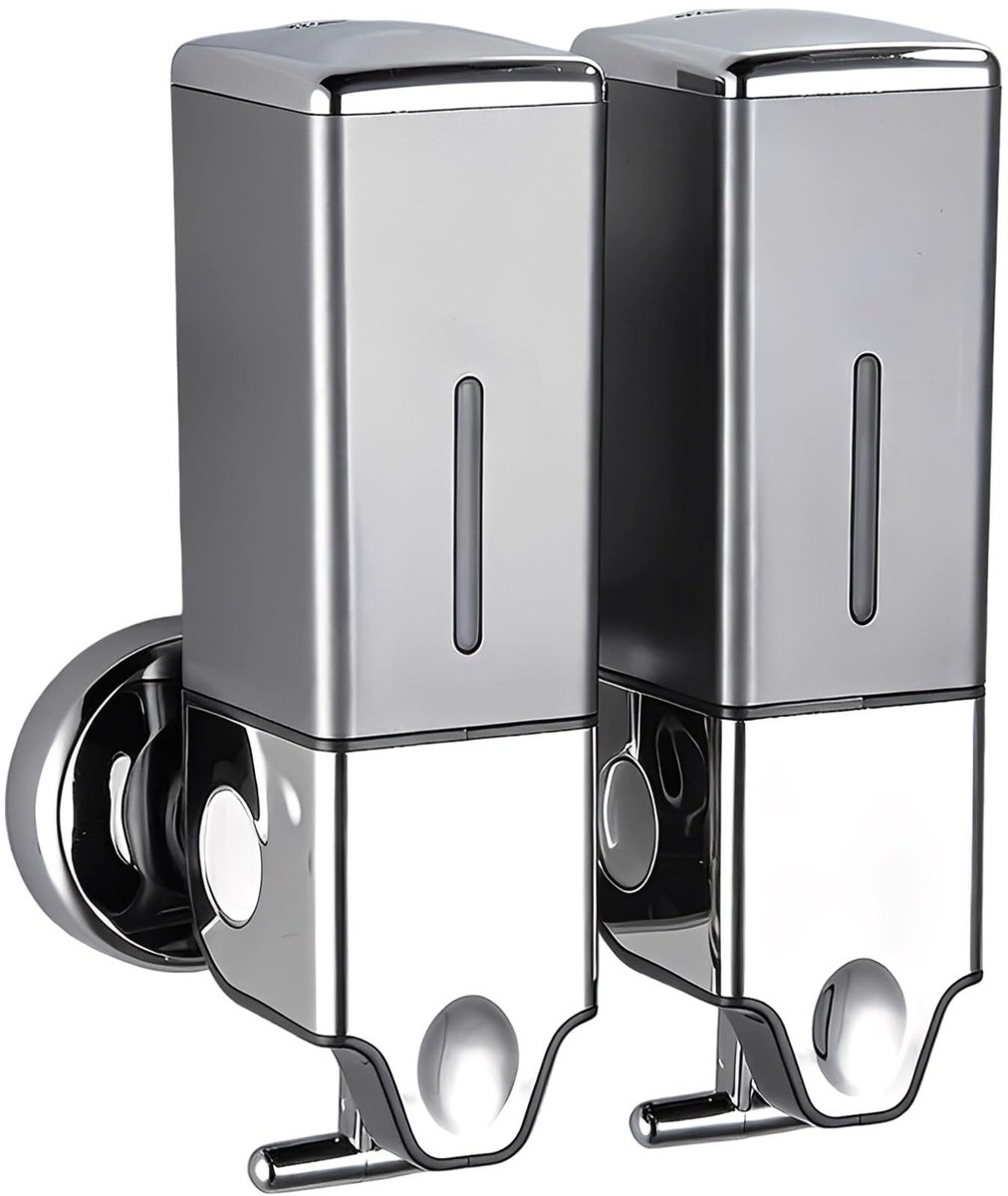 Omgoods - Dubbele Wandmontage Zeepdispenser, 1000 ml Capaciteit