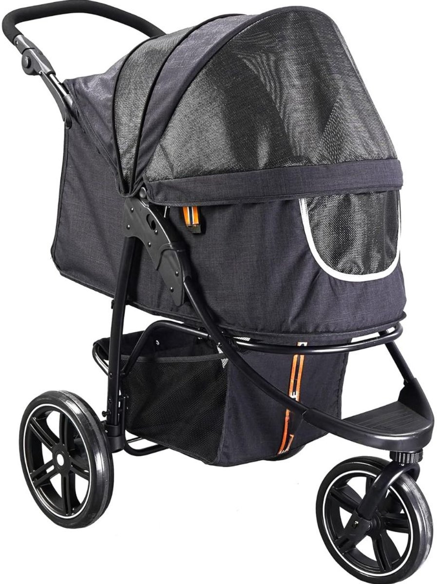 SP® Hondenbuggy - Hondenkar - Luxe Wandelwagen voor Huisdieren - Zwart - 106cm x 105cm x 64cm