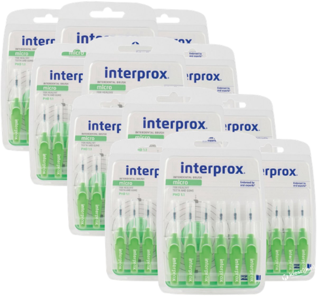 12x Interprox Micro PHD 1.1 Groen - 6 stuks