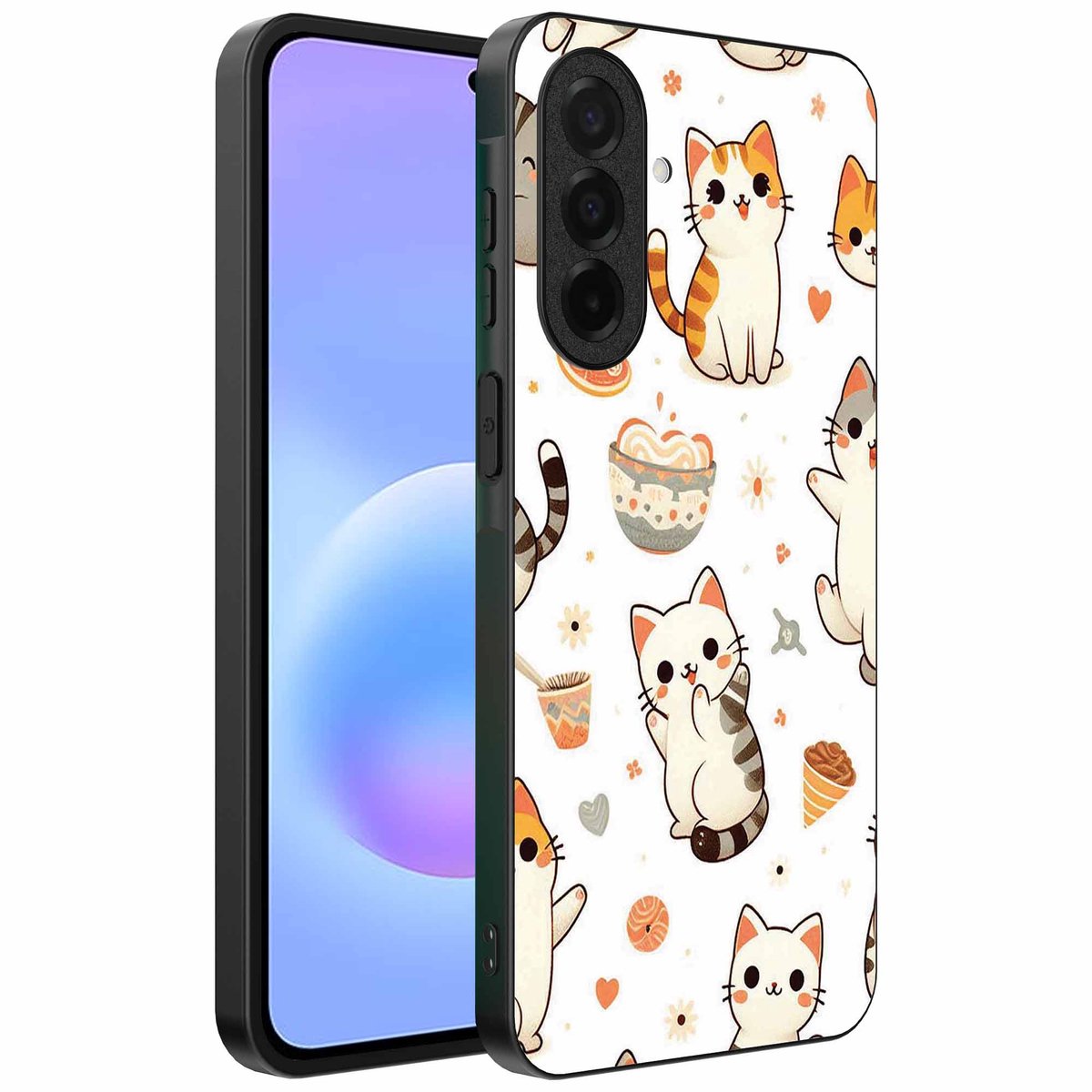 Geschikt voor Samsung Galaxy A57 Telefoonhoesje met katten opdruk - TPU backcover case cat design - Smartphonica geschikt voor Samsung Galaxy A57