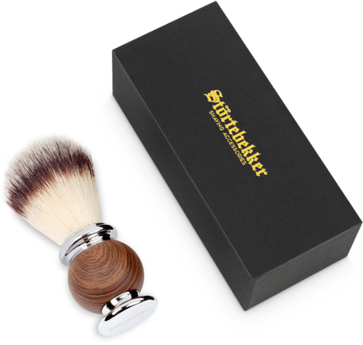 Störtebekker® Premium Scheerkwast - Luxe Kwast van Imitatie Dassenhaar - Zorgt voor Rijk Scheerschuim - Vegan Scheerkwast voor een Aangename Natscheerbeurt - Shaving Brush - Incl. Hoogwaardige Verpakking