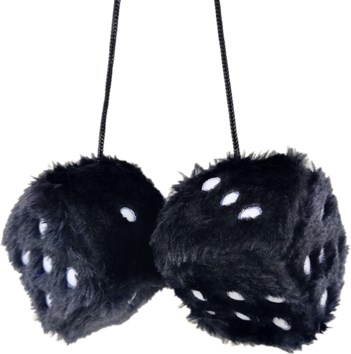 Hangende dobbelstenen paar hangende autohanger met stippen auto-interieur ornament decoratie voor autodecoratie (zwart) - ShopVlot