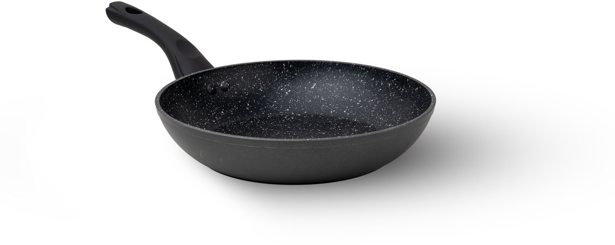 Marindex Koekenpan - 28 cm – Graniet – PFAS-vrij – Keramische Anti-aanbaklaag – Inductie
