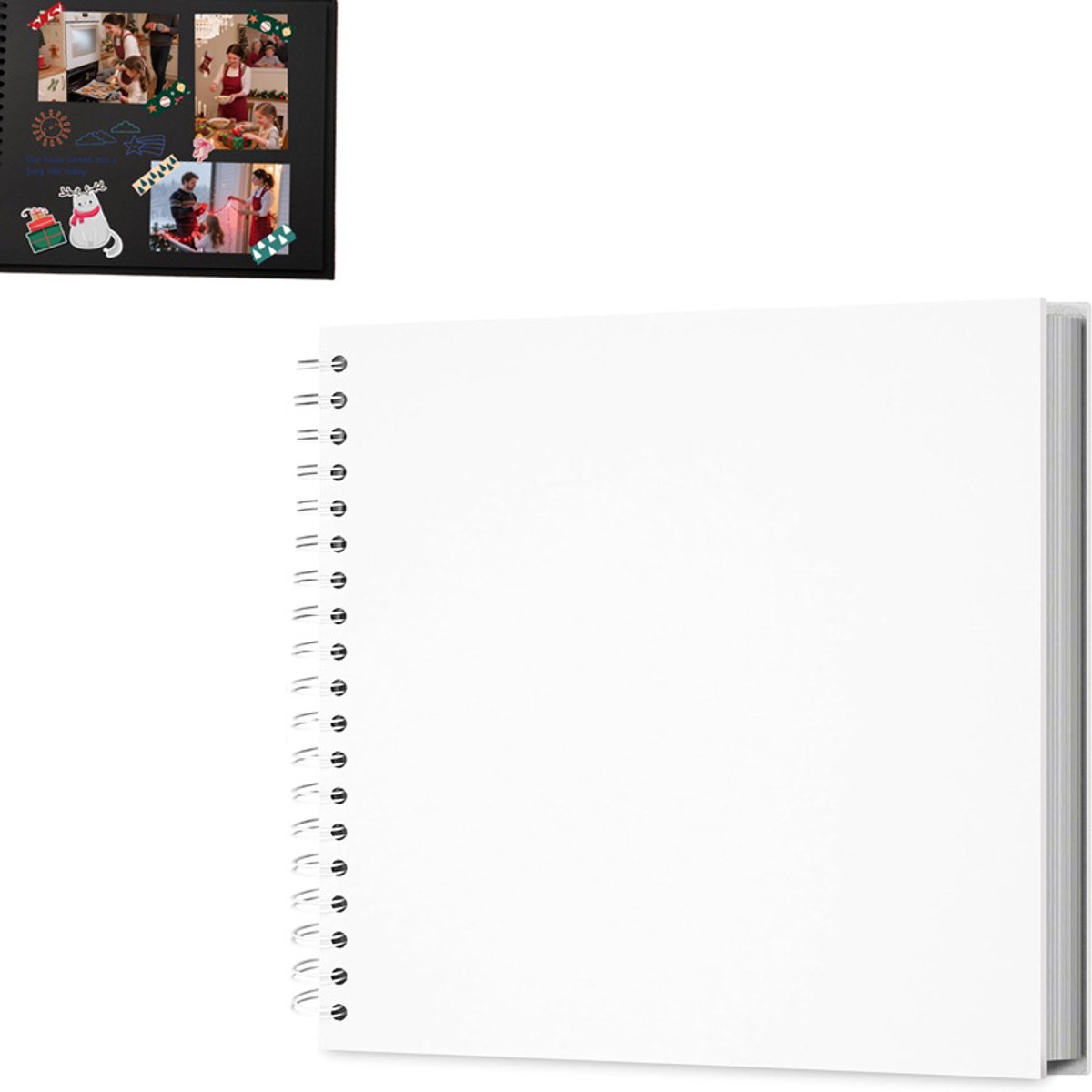Fotoalbum- Fotoboek-Scrapbook- fotoalbum plakalbum-fotoalbum baby-Foto-Opberger - 8 inch-Scrapbooking Boek -20 pagina's, 40 pagina's -Scrapbook - Plakboek-DIY Fotoalbum-DIY Scrapbook Album-voor reizen, vakanties en afstuderen-Wit